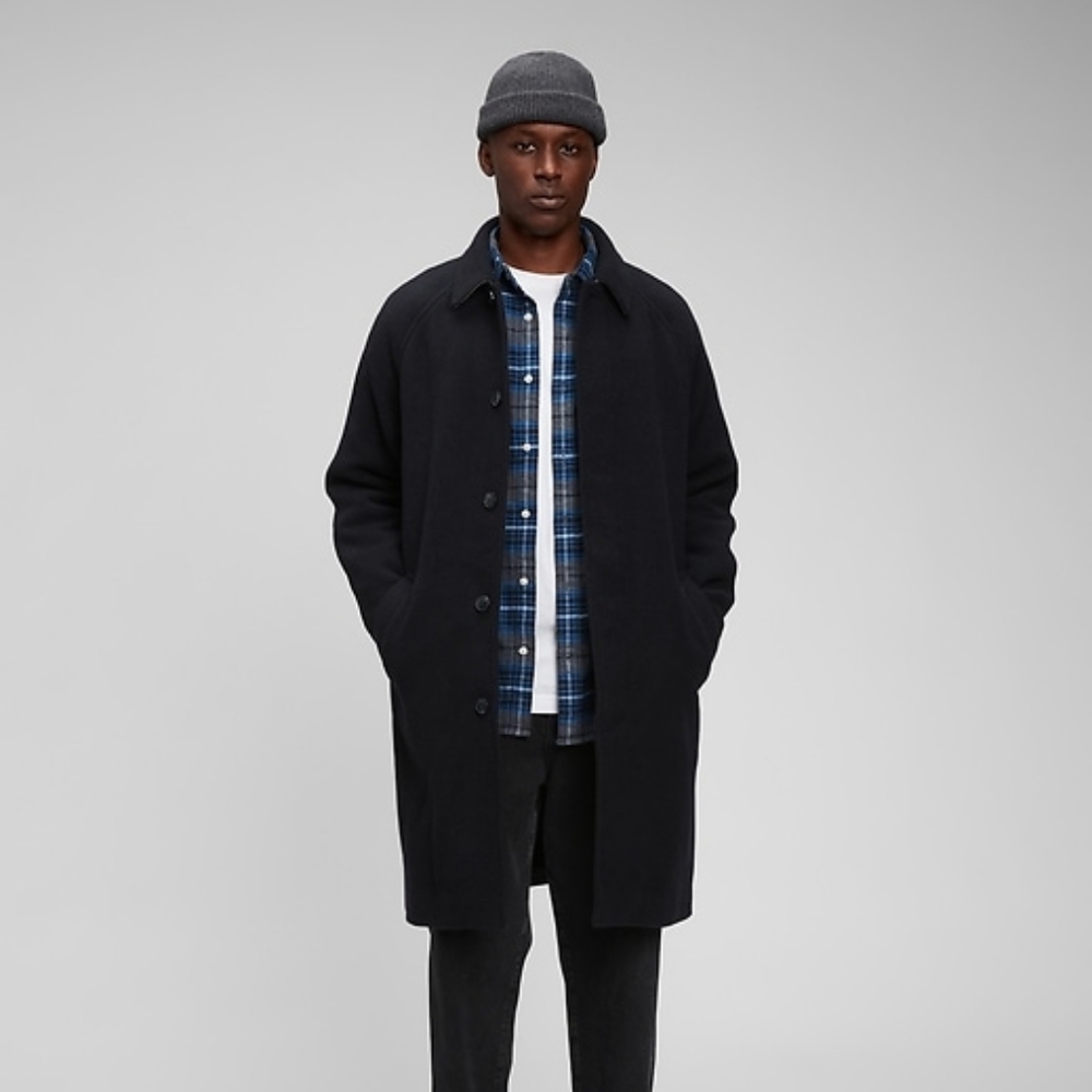 GAP Charcoal Wool Blend Coat